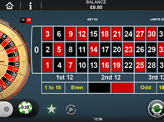 Mobile European Roulette by Playtech