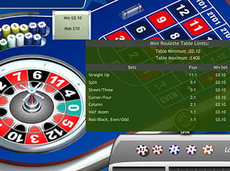online roulette table limits