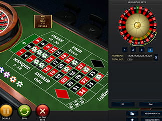 Neighbour Bets in Premium French Roulette
